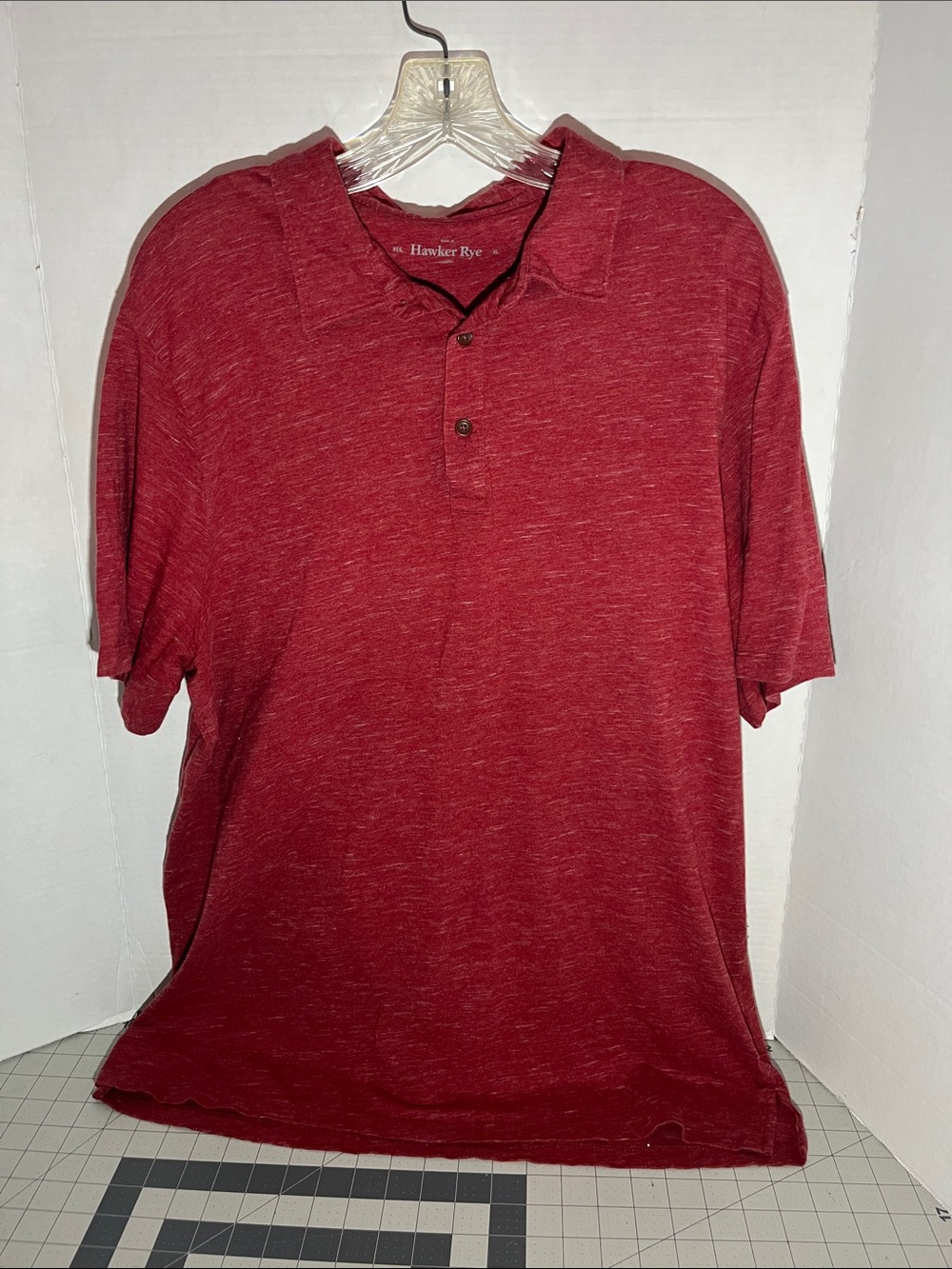 Hawker Rye Men's Red Heather Polo Shirt